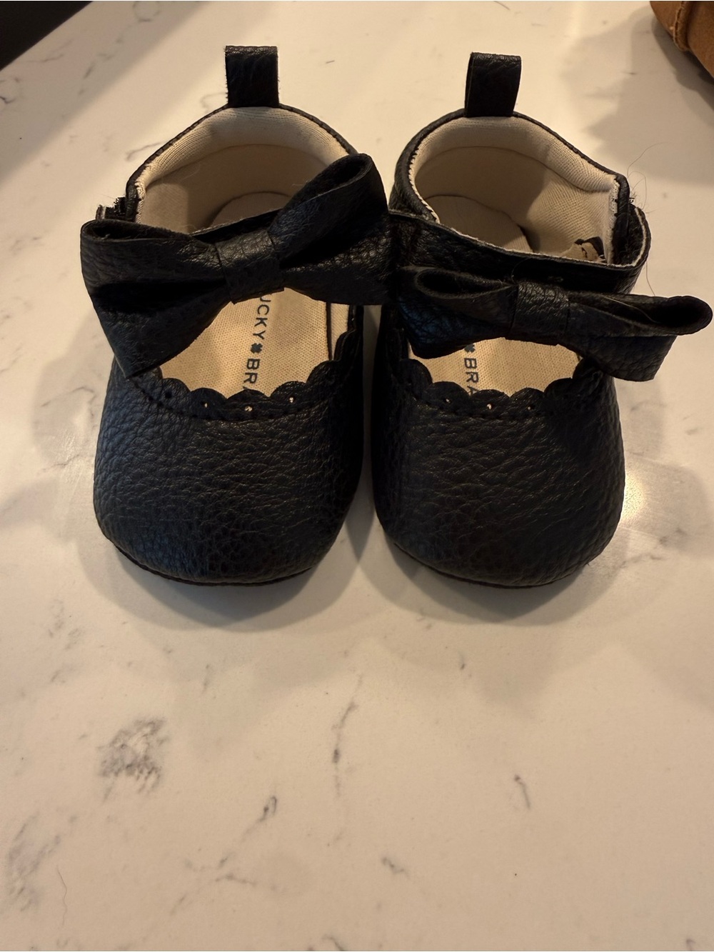 Lucky Brand Black Baby Girl Mary Jane Shoes with Bow